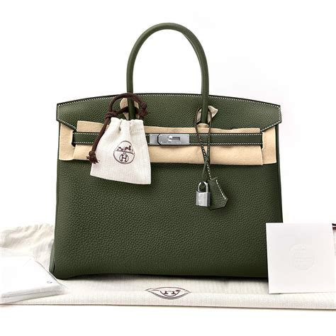 Hermes Togo Birkin 35 Bag Canopee Green 